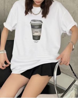 時尚燙鉆可樂杯短袖TEE-002570-全店新品,買滿$800即減$200輸入優惠碼(SS-200)