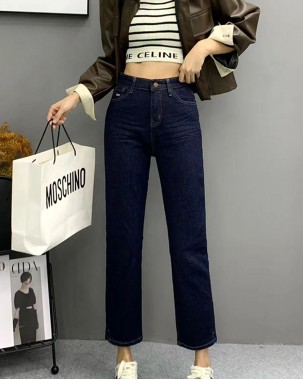 韓國直送HOWLUK高腰寬鬆加絨直簡休閒褲-600293-全店新品,買滿$800即減$200輸入優惠碼(SS-200)