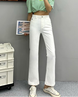 韓國直送Hojumeoni時尚百搭微喇叭牛仔褲-600416-全店新品,買滿$800即減$200輸入優惠碼(SS-200)