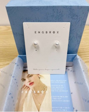 韓系ENGBROX純銀天然淡水珍珠耳環-89182-會員積分當錢使(1000積分)“0”元購